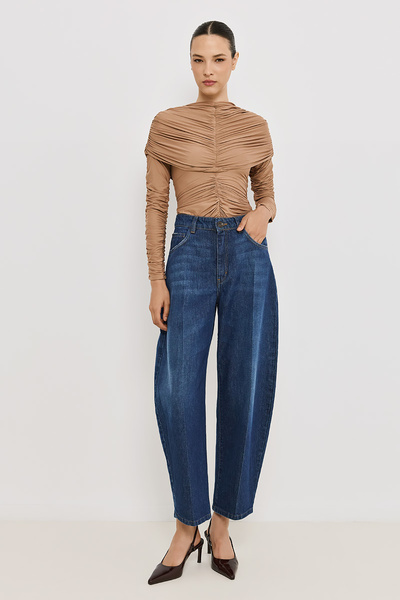 WIDE LEG DENIM TROUSERS