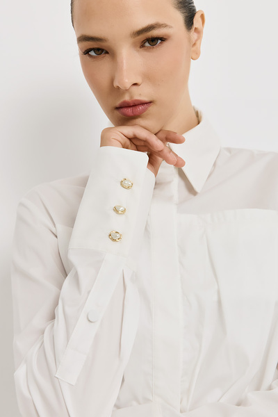 SHIRT WITH DETACHABLE COLLAR
