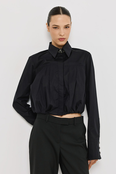 SHIRT WITH DETACHABLE COLLAR