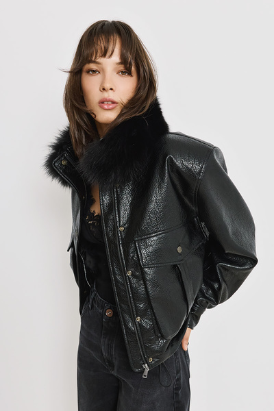 LEATHER-LOOK JACKET