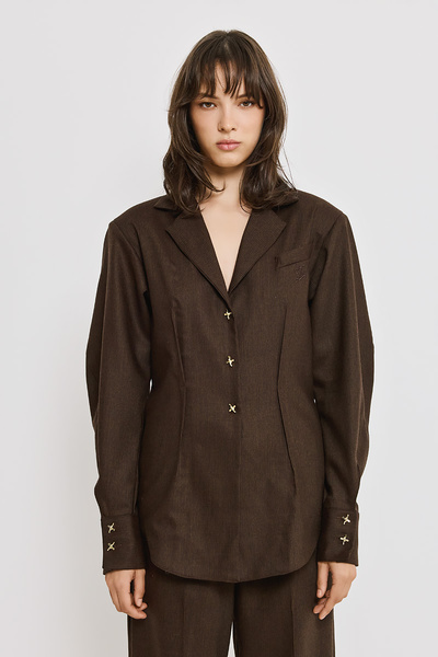 SHIRT WITH GOLD BUTTONS
