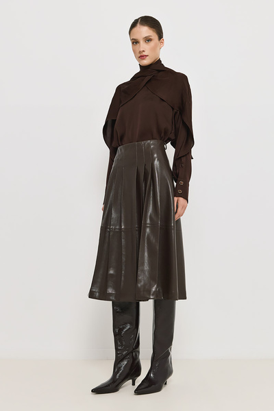 PLEATED MIDI SKIRT