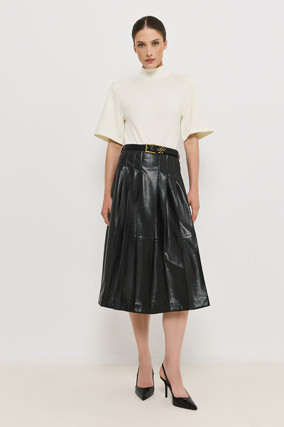 PLEATED MIDI SKIRT
