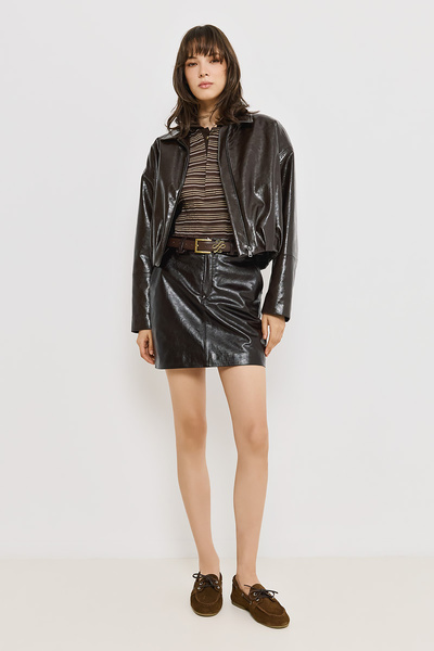 MINI LEATHER SKIRT