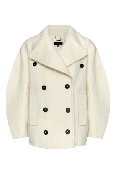 ΜΑΛΛΙΝΟ HMIΠΑΛΤΟ ΜΕ ΔΙΠΛΟ ΚΟΥΜΠΩΜΑ