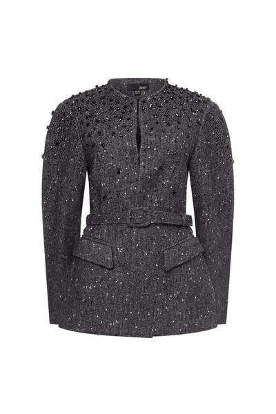 WOOL BLAZER WITH BELT