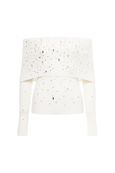 OFF-SHOULDER KNIT TOP