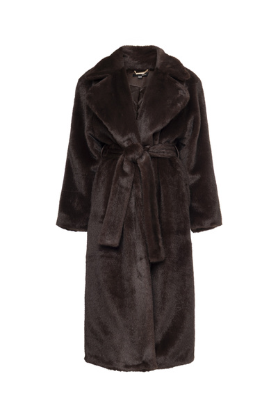 LONG FAUX FUR COAT