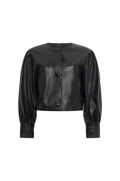 LEATHER JACKET - BLACK | Zini Boutique