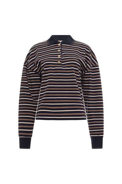 STRIPED POLO TOP