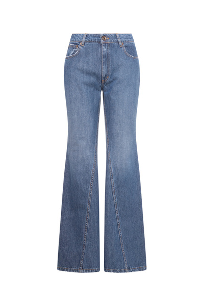 パンツ YILON SEMI FLARE DENIM WASH BLUE SEMI FLARE JEANS - BLUE | Zini Boutique