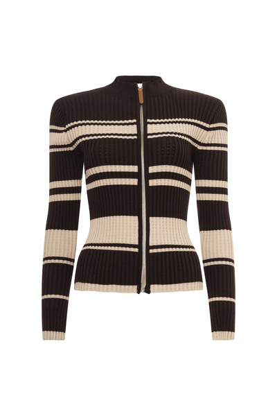 STRIPED  CARDIGAN