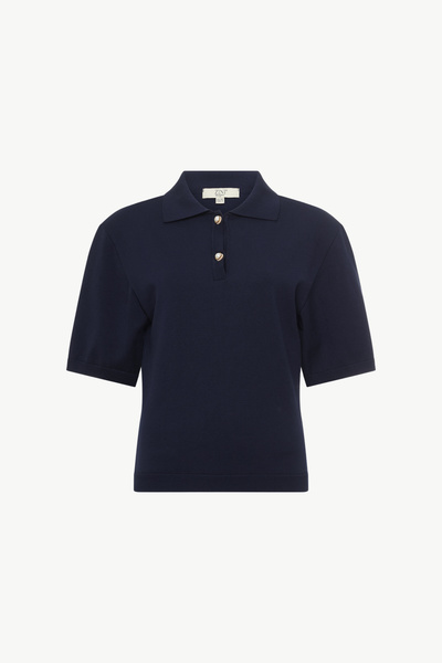 KNITTED POLO TOP