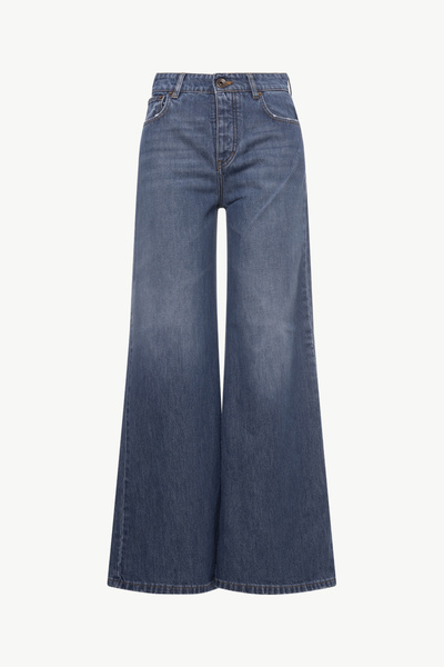 WIDE LEG DENIM TROUSERS