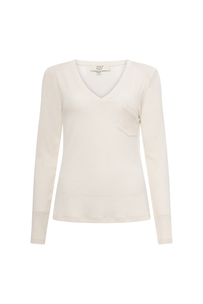 BLOUSE WITH V-NECK