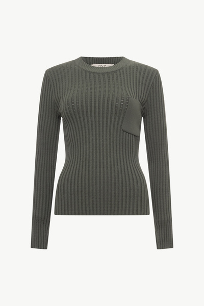 RIBBED BLOUSE