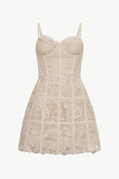 LACE MINI DRESS - CREAM | Zini Boutique LACE MINI DRESS - CREAM | Zini Boutique
