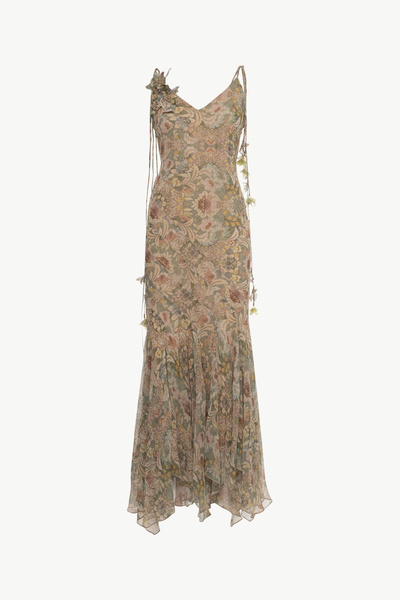 SILK PRINTED DRESS