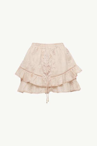LACE MINI SKIRT WITH RUFFLES