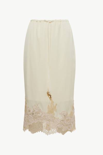 SILK MIDI SKIRT