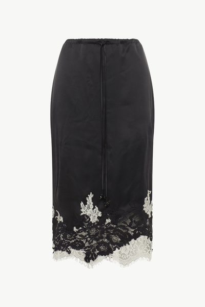 SILK MIDI SKIRT