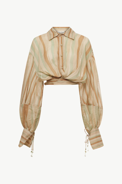 STRIPED CROPPED SHIRT