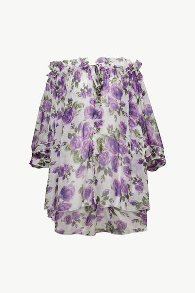 PRINTED SILK BLOUSE