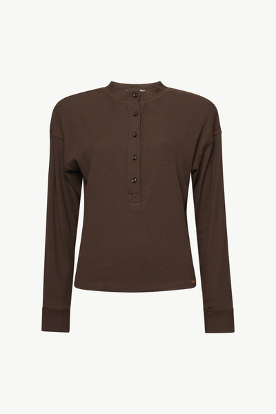 RIBBED TOP WITH BUTTONS