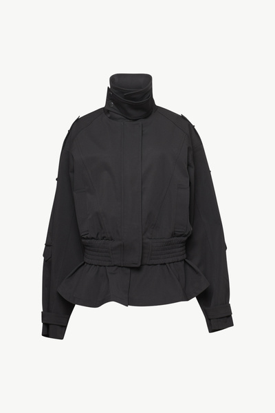 JACKET WITH RUFFLED HEM