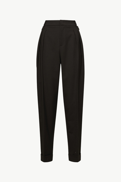 WOOL PLEATED PANTS