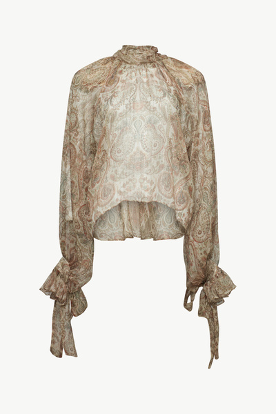 PRINTED SILK BLOUSE