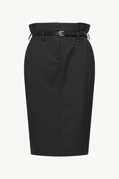 SKIRT WITH LEATHER BELT