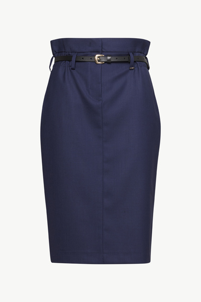 SKIRT WITH LEATHER BELT