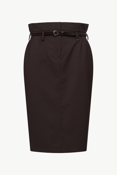 SKIRT WITH LEATHER BELT