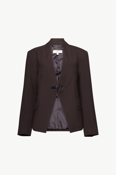 REVERSE LAPEL WOOL BLAZER