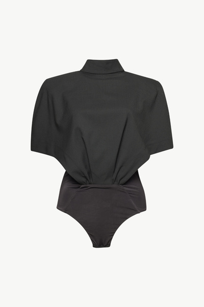 WOOL DRAPED BODYSUIT