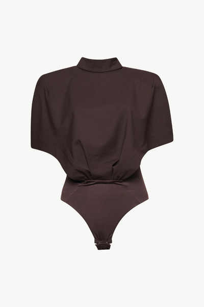 WOOL DRAPED BODYSUIT