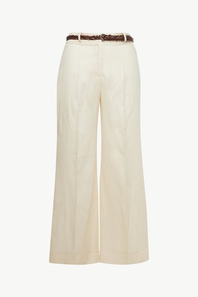 STRAIGHT LEG TROUSERS - WHITE | Zini Boutique